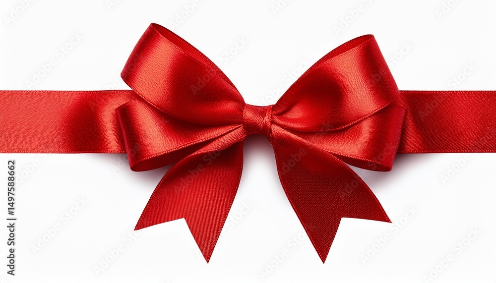 red satin bow from a long ribbon isolated on a transparent background red satin bow from a long ribbon isolated on a transparent background