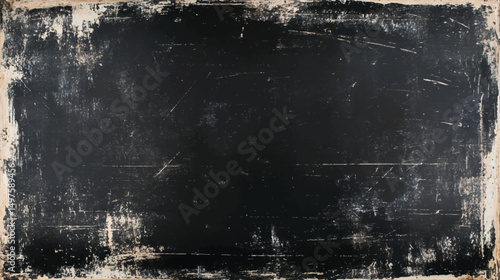 Black grunge texture used in retro overlays. Dusty background creates distressed design. Charcoal scratch effect like old film visuals.