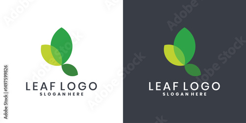 Leaf logo design vector illustration