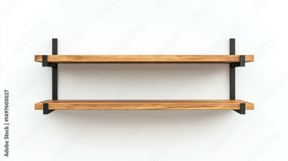 Wall-mounted shelves isolated on white background Wall-mounted shelves isolated on white background