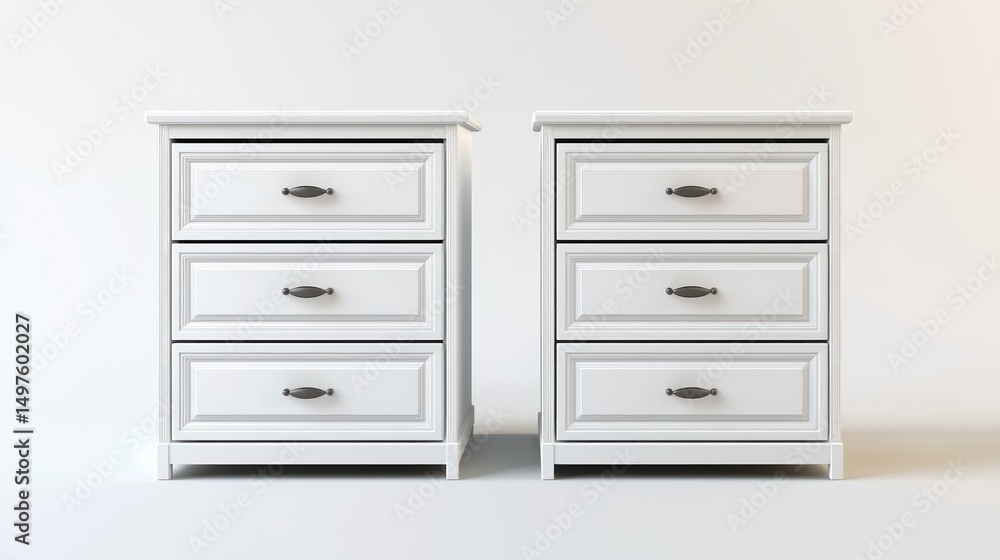 Wardrobe drawers isolated on white background Wardrobe drawers isolated on white background