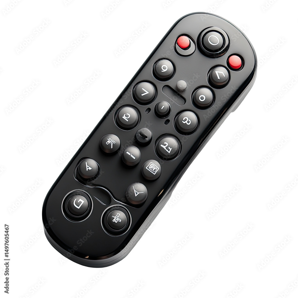 Modern TV Remote Control isolated on transparent background Modern TV Remote Control isolated on transparent background