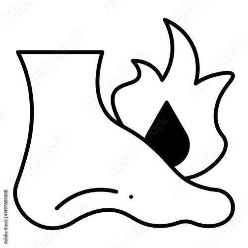 Burning Pain dualtone icon

