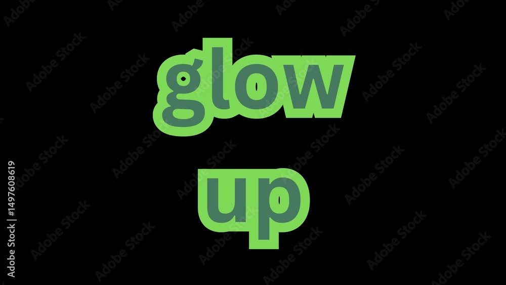 Naklejka premium glow up illustration