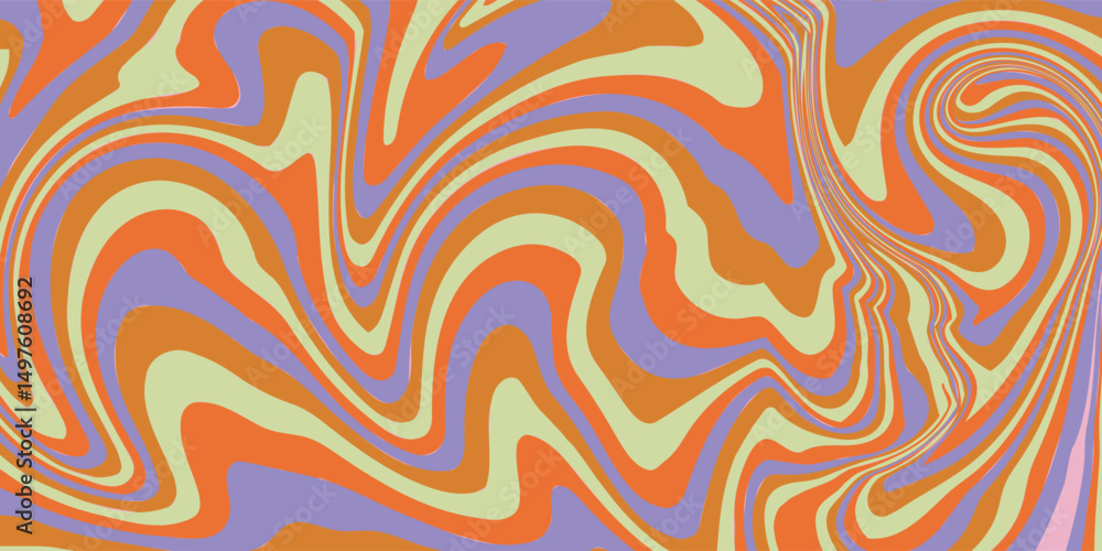 Grioovy psychedelic wave background for banner design. Retro 60s 70s psychedelic pattern. Modern wave retro abstract design. Rainbow 60s, 70s, hippie vector Grioovy psychedelic wave background for banner design. Retro 60s 70s psychedelic pattern. Modern wave retro abstract design. Rainbow 60s, 70s, hippie vector