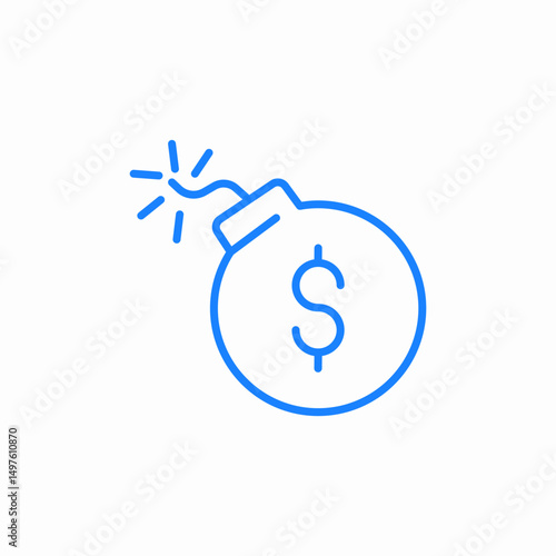 financial risk icon sign vector
