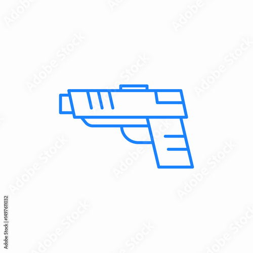 fire gun icon sign vector