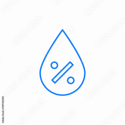 humidity level icon sign vector