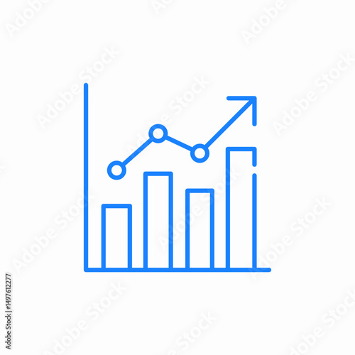 increase bar icon sign vector