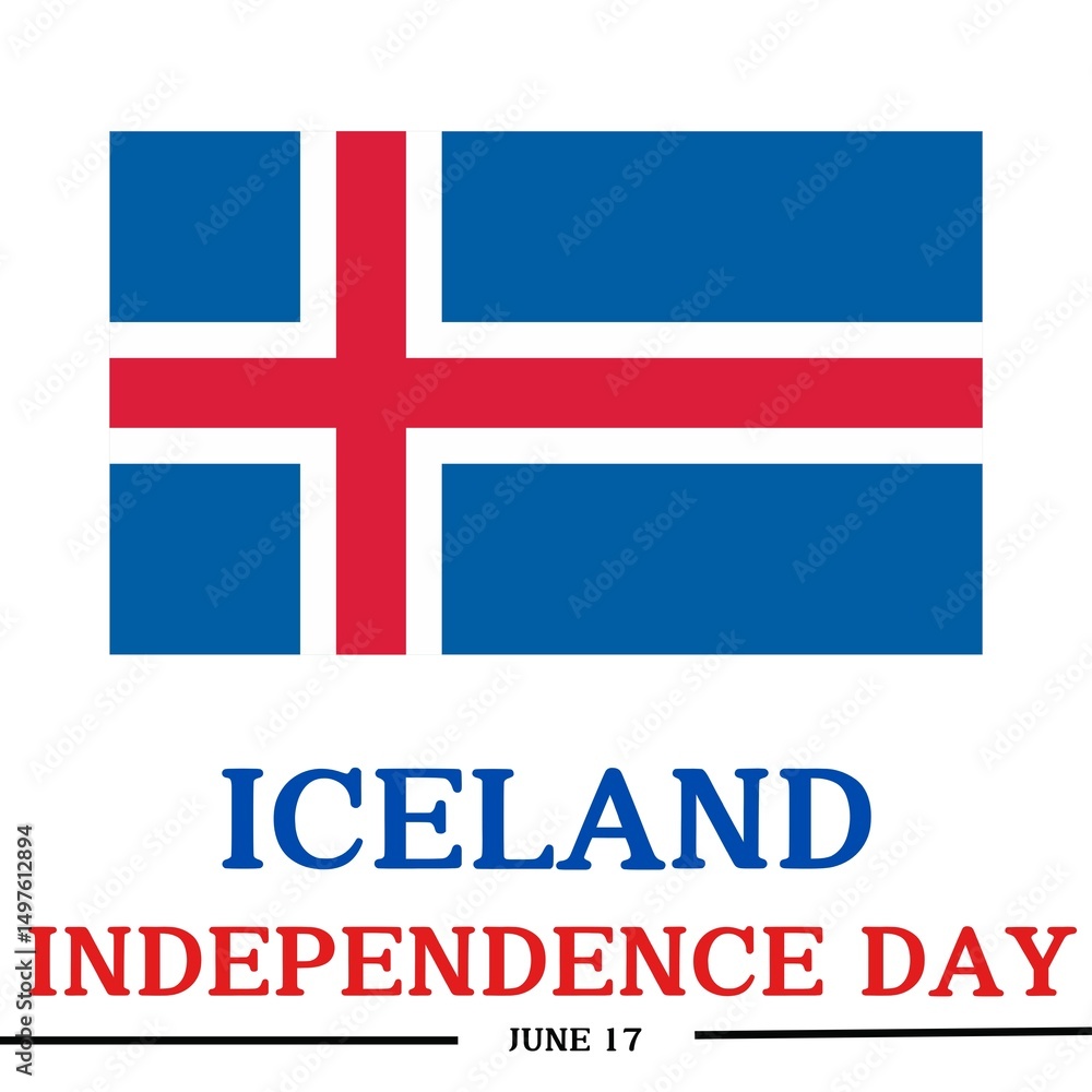 Fototapeta premium iceland independence day