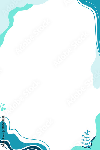 Abstract Wavy pastel colored Border Graphic
