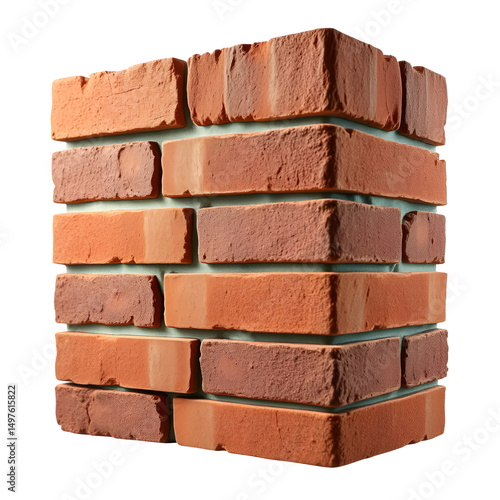 A close-up of a brick wall composed of red bricks arranged in a classic pattern.