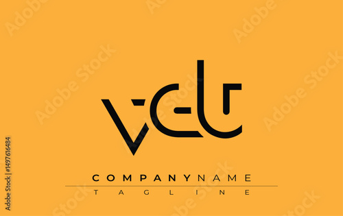 VDT abstract letter design. Modern Business Logo Design With Abstract Typography and Contemporary Style