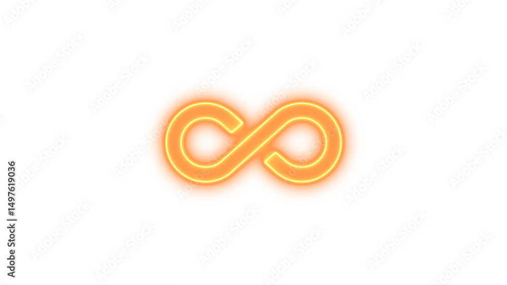 Glowing Neon Infinity Symbol, Neon all inclusive icon glow with transparent background Glowing Neon Infinity Symbol, Neon all inclusive icon glow with transparent background
