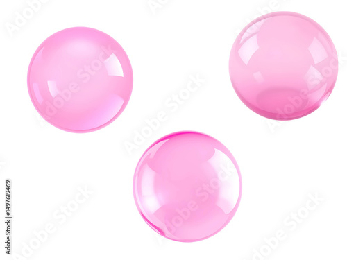 Wallpaper Mural 3 types of pink buble Torontodigital.ca