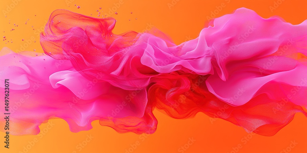 Abstract background with folded textile ruffle, Abstract background with folded textile ruffle,
