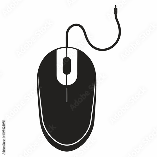 black computer mouse