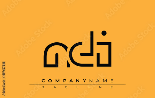 NI abstract letter design. Modern Business Logo Design With Abstract Typography and Contemporary Style
