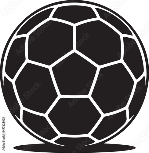 Soccer ball or football sport silhouette vector illustration.