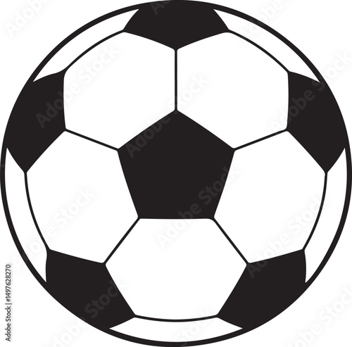 Soccer ball or football sport silhouette vector illustration.