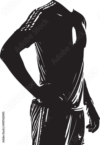 Football Jersey Silhouette vector illustration