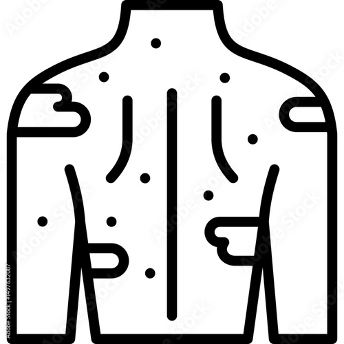 autoimun icon illustration design with outline
