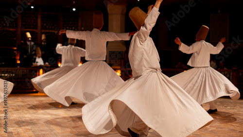 Vászonkép semazen ritual in konya mevlana culture center