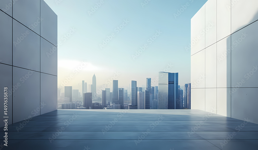 Fototapeta premium Modern Architecture Skyline Viewpoint