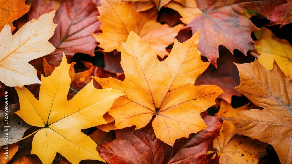 Fototapeta premium Colorful autumn leaves background.
