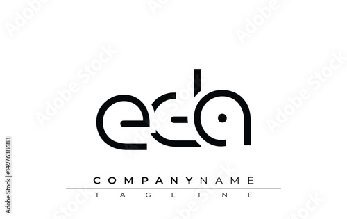 EDA abstract letter design. Modern Business Logo Design With Abstract Typography and Contemporary Style