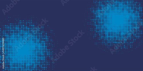 blue wavy halftone background. Dot pop art sport style vector.