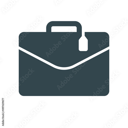 Minimalist Graphic of a Business Briefcase