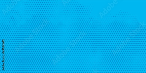 Comic background. Pop art texture. Starburst cartoon style. Anime design with explosion effect for print. Fun dot pattern. Blue backdrop with halftone gradient.