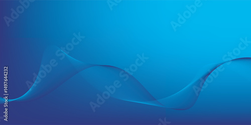 Blue gradient mesh abstract background with wavy blended lines nice for wallpaper or banner