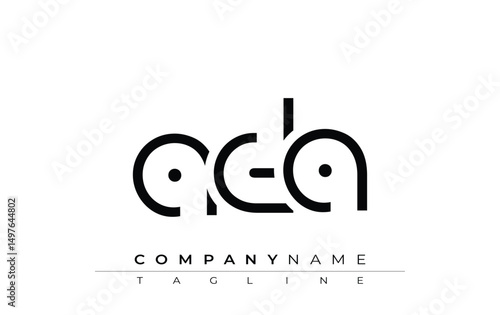 ADA abstract letter design. Modern Business Logo Design With Abstract Typography and Contemporary Style