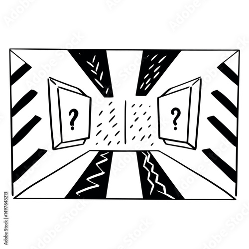 Ethical dilemma conceptual design illustration