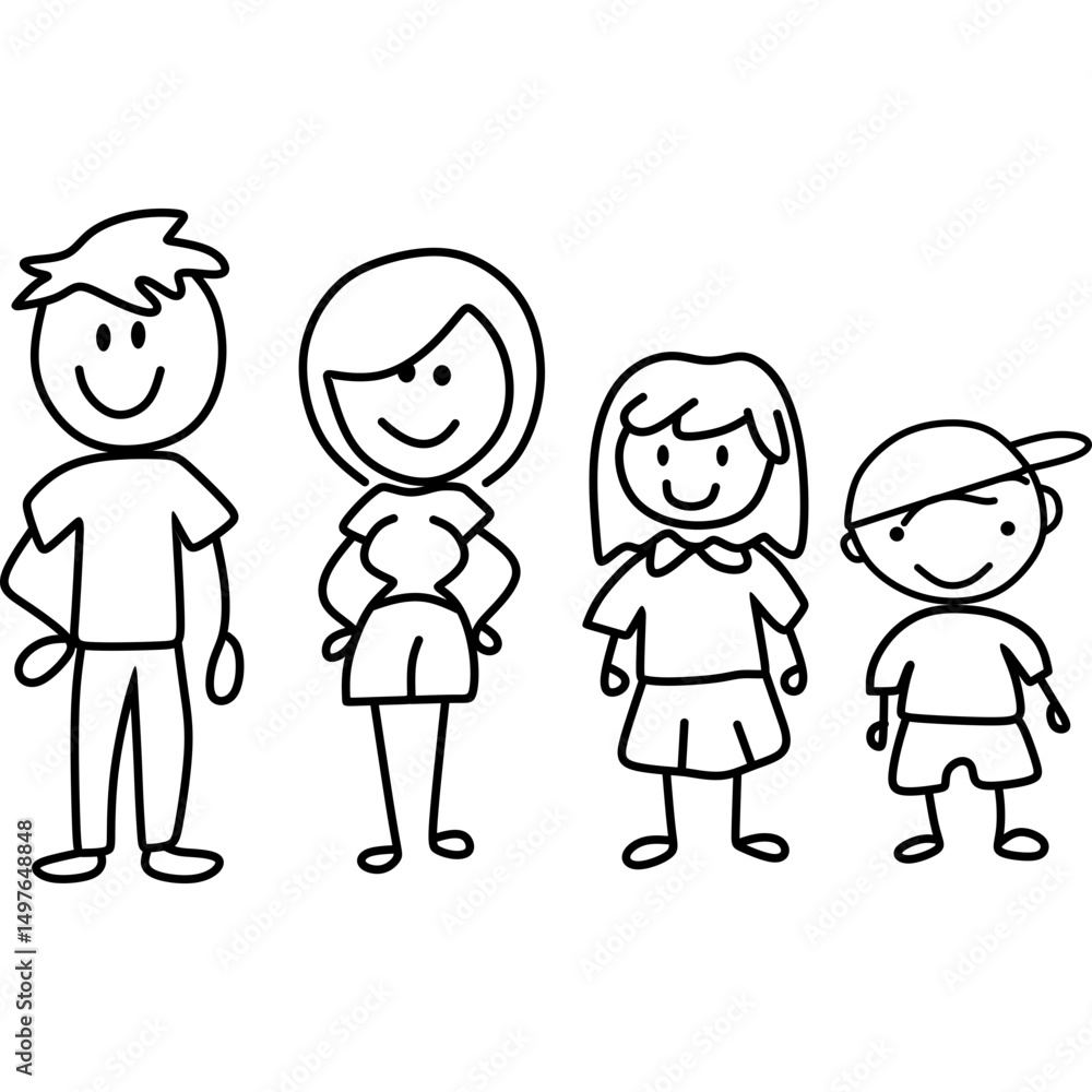 Stick figures vector Stick figures vector