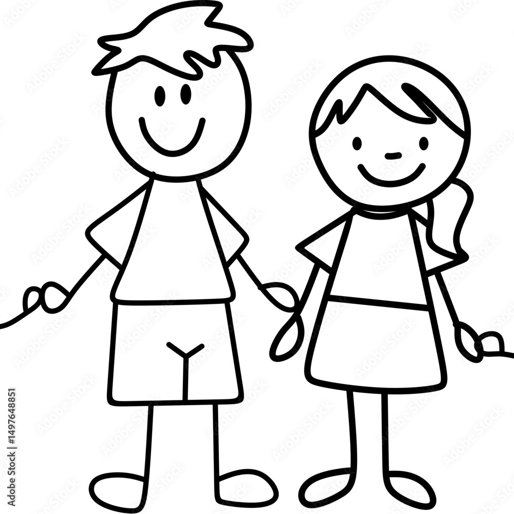 Stick figures vector Stick figures vector