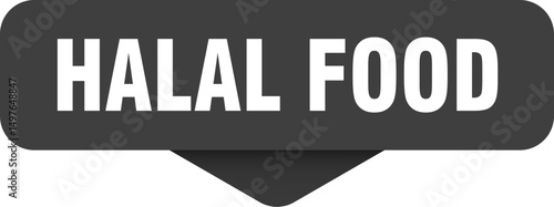 halal food sticker. halal food sign on transparent background