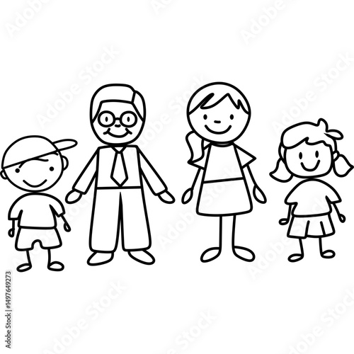 Stick figures vector
