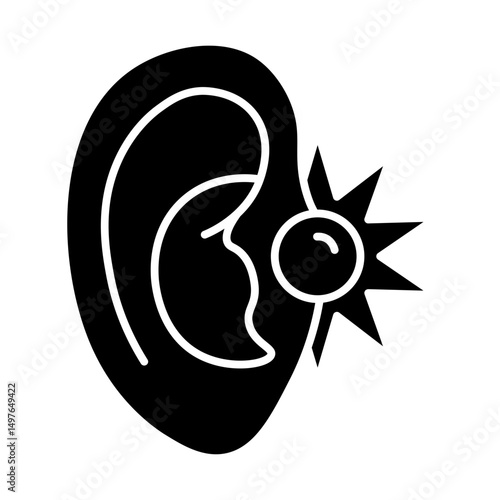 Earache glyph icon

