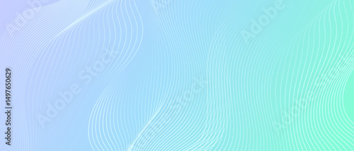 Minimal abstract background with soft blue green gradient and flowing line