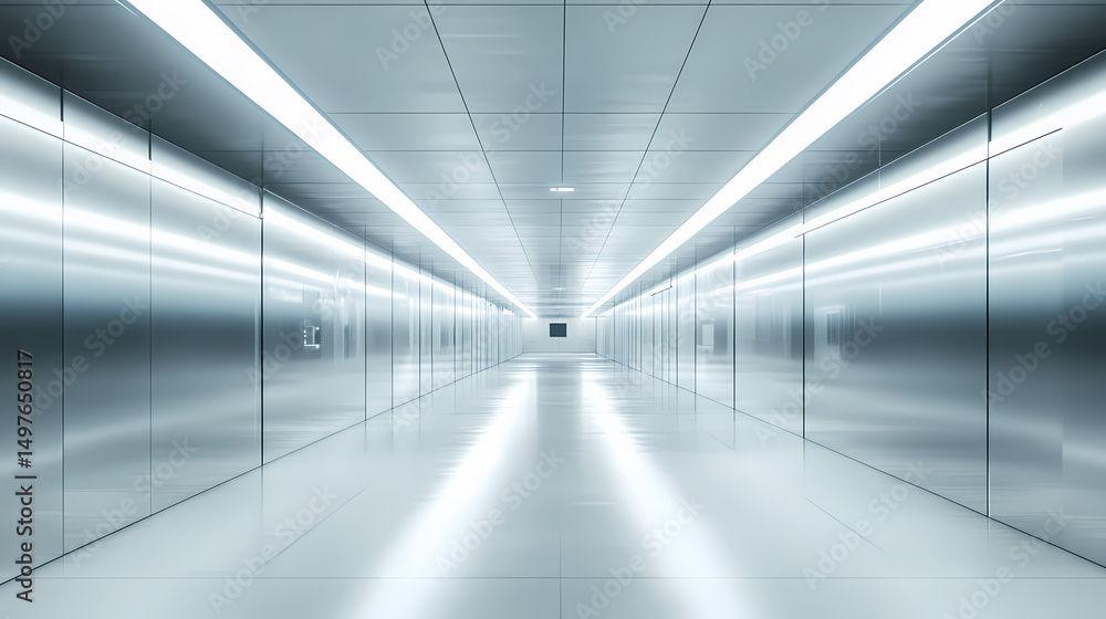 Obraz premium Modern Metal Corridor Interior Design