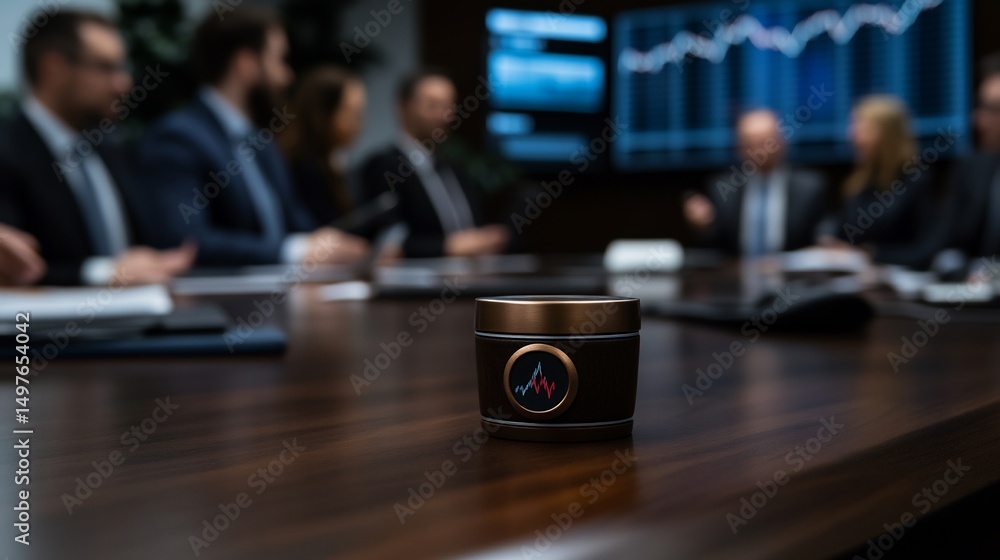 Obraz premium Business Meeting Technology: A Modern Conference Room