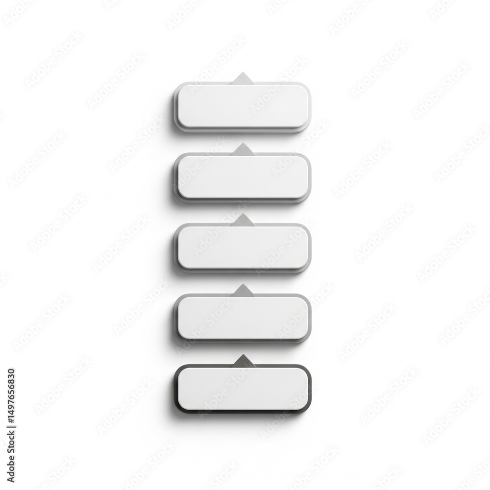 Obraz premium A blank mock business flow chart isolated on white.