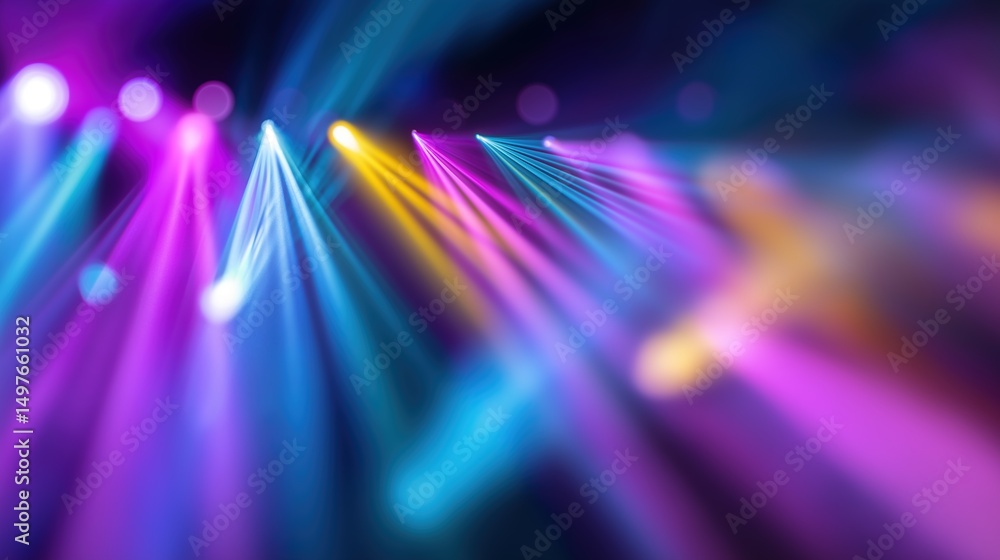 Obraz premium Vibrant abstract light beams in motion, evoking energy and rhythm