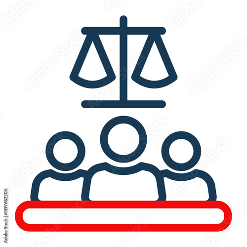 Family Law Icon # Notary Pack Themes # Outline Color Style