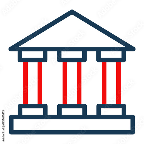 Court Icon # Notary Pack Themes # Outline Color Style