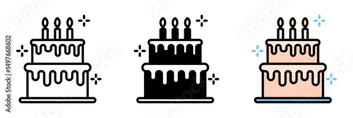 Birthday Cake is a sweet, decorated dessert centerpiece with candles, served and shared during birthday parties.