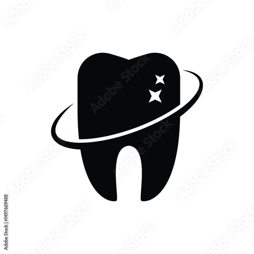 Tooth protection flat icon vector